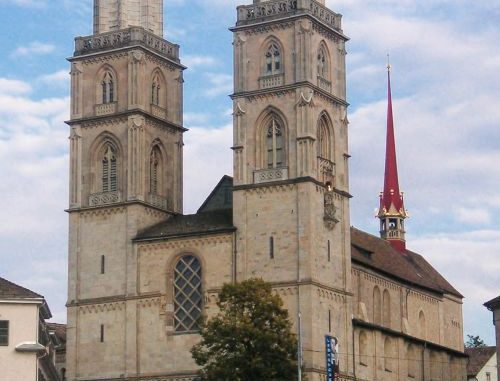 Grossmünster, Curych, Švýcarsko